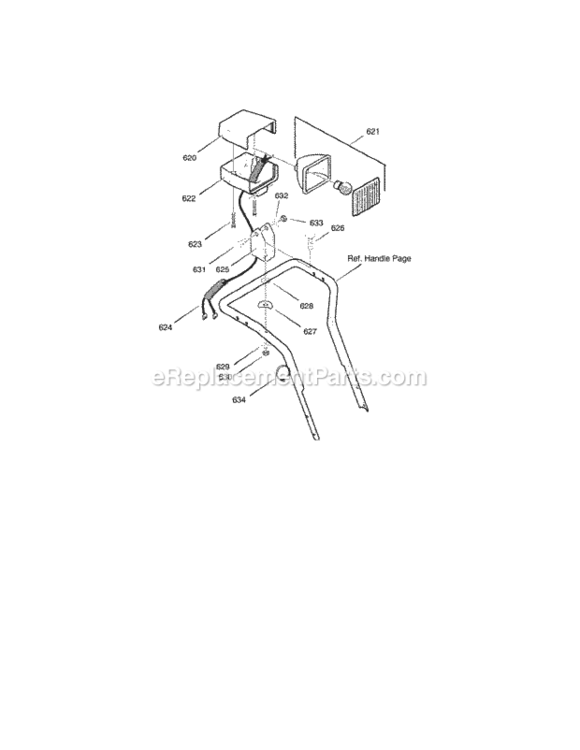Page L Diagram and Parts List for C950-52119-3  Craftsman Snow Blower