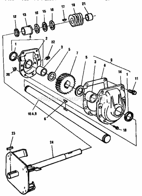 Page D Diagram and Parts List for C950-52318-3  Craftsman Snow Blower