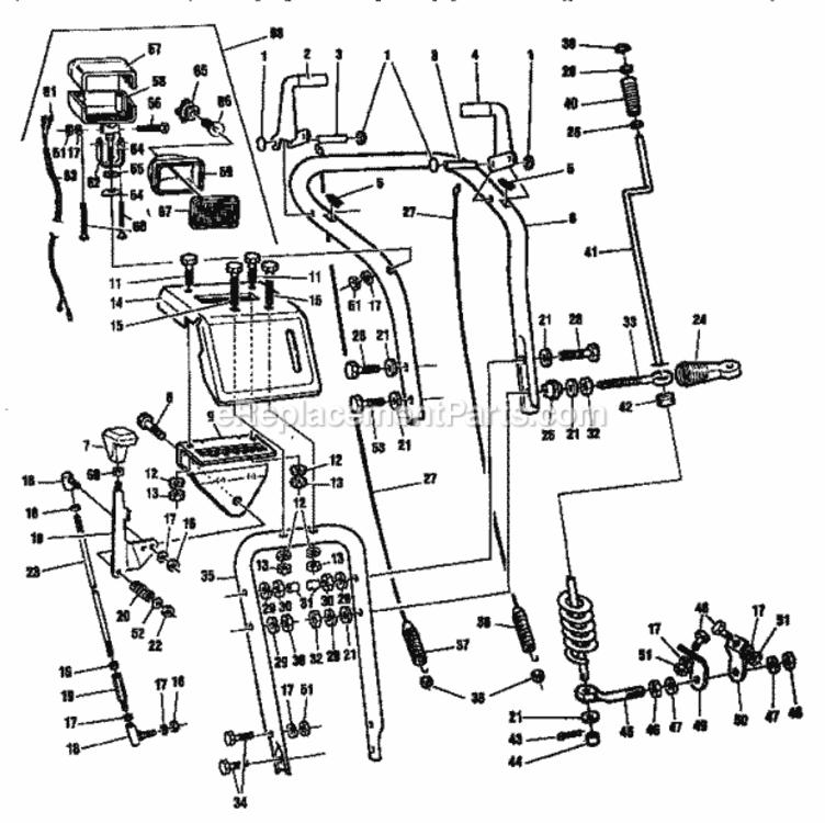 Page A Diagram and Parts List for C950-52330-3  Craftsman Snow Blower