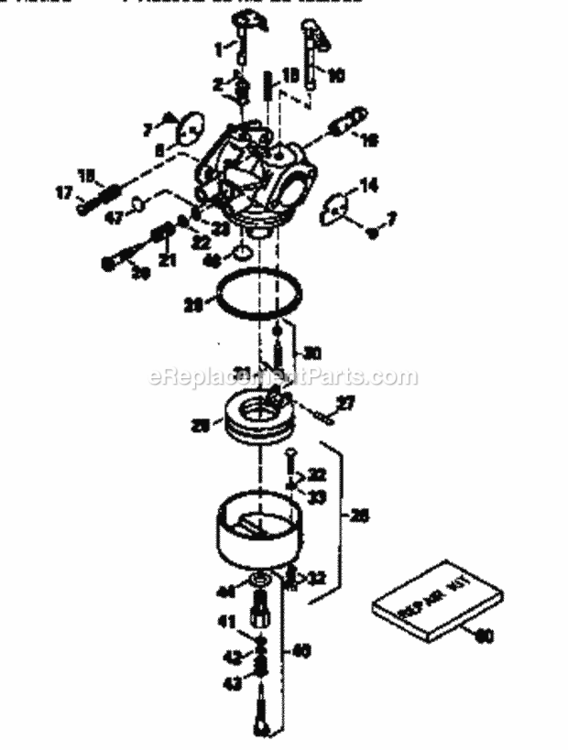 Page F Diagram and Parts List for C950-52330-3  Craftsman Snow Blower