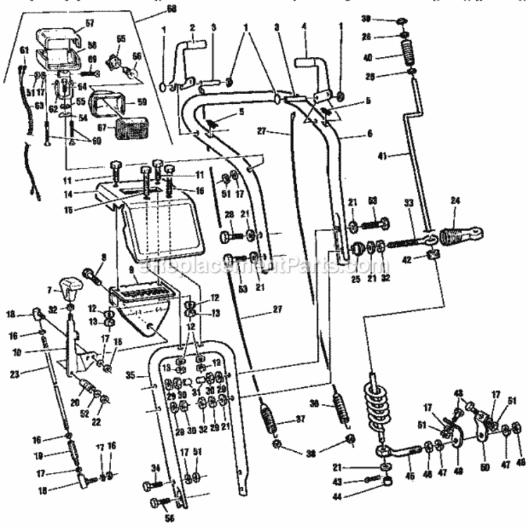 Page A Diagram and Parts List for C950-52340-3  Craftsman Snow Blower