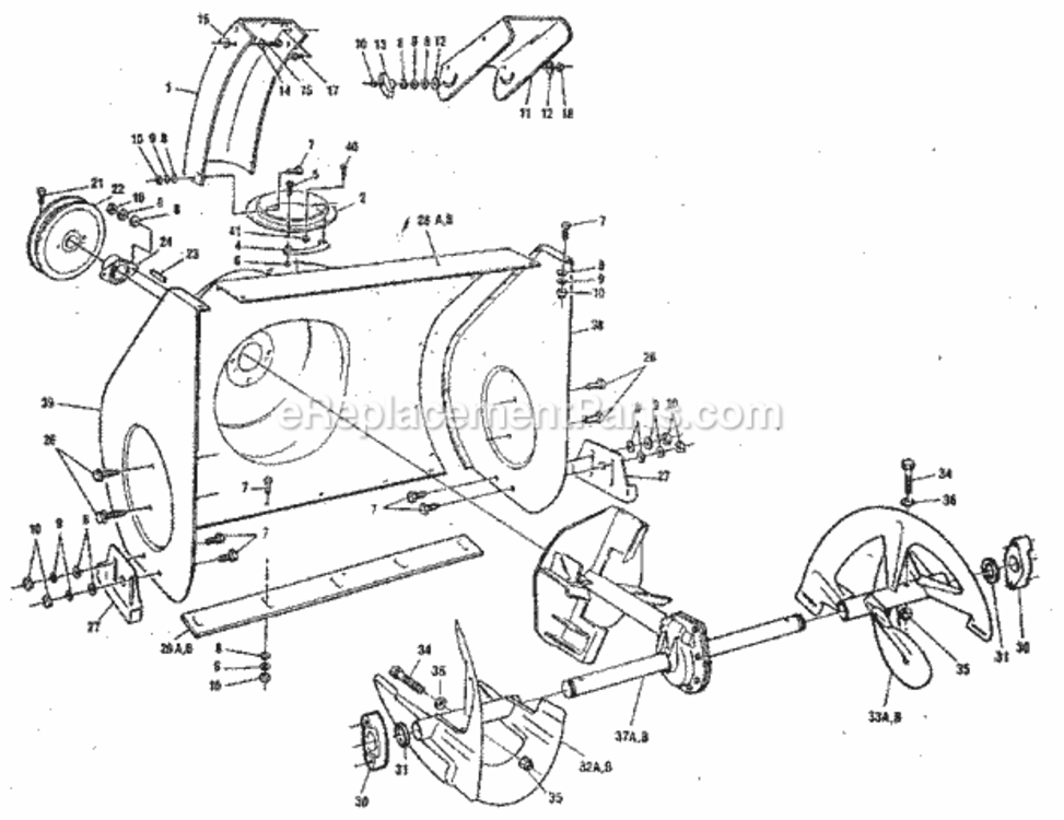 Page C Diagram and Parts List for C950-52475-9  Craftsman Snow Blower