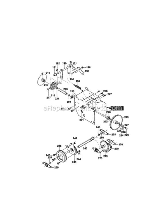 Page C Diagram and Parts List for C950-52915-0  Craftsman Snow Blower