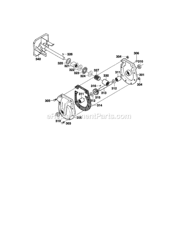 Page D Diagram and Parts List for C950-52915-0  Craftsman Snow Blower