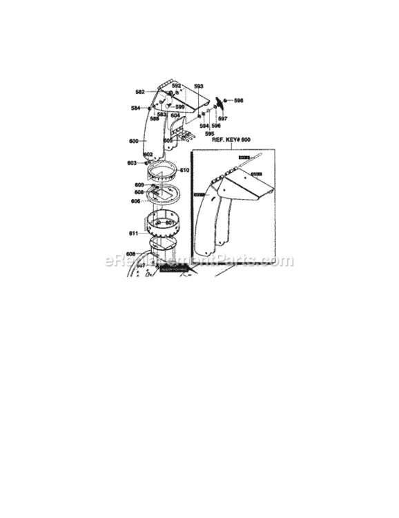Page F Diagram and Parts List for C950-52915-0  Craftsman Snow Blower