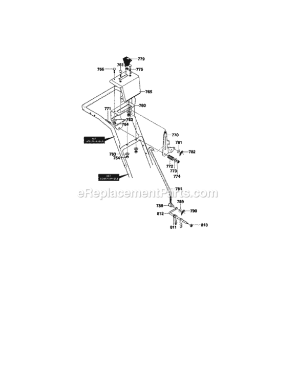 Page J Diagram and Parts List for C950-52930-0  Craftsman Snow Blower