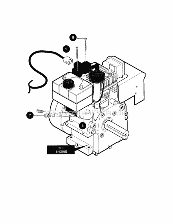 Page K Diagram and Parts List for C950-52930-0  Craftsman Snow Blower