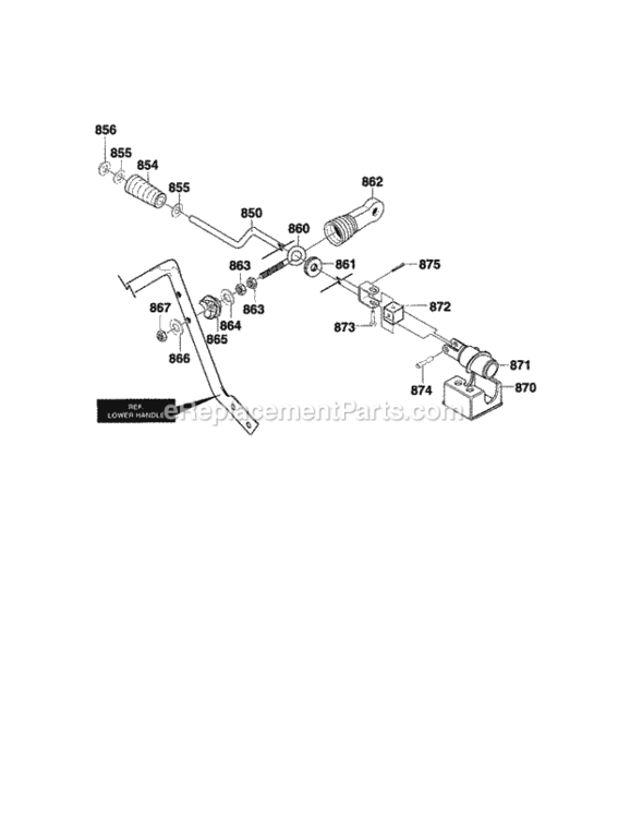 Page L Diagram and Parts List for C950-52930-0  Craftsman Snow Blower