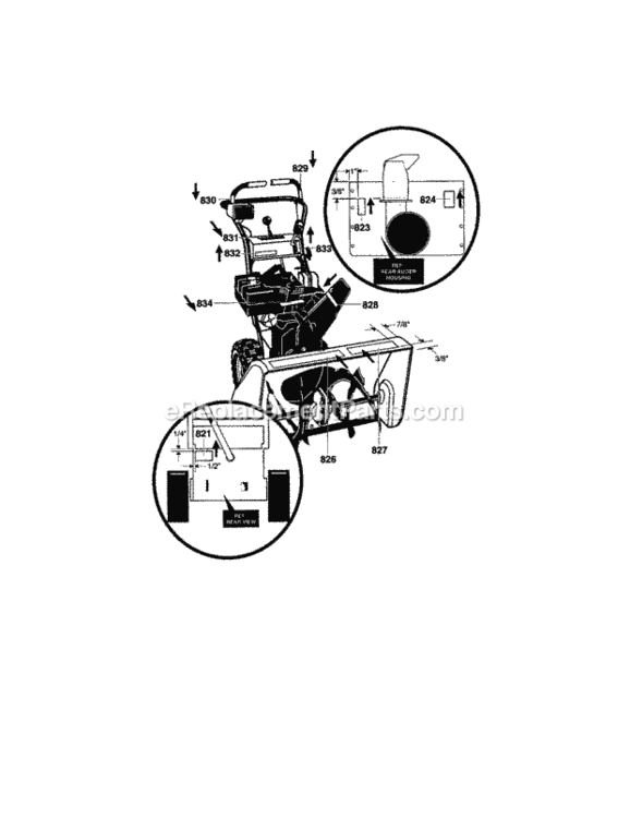 Page N Diagram and Parts List for C950-52930-0  Craftsman Snow Blower