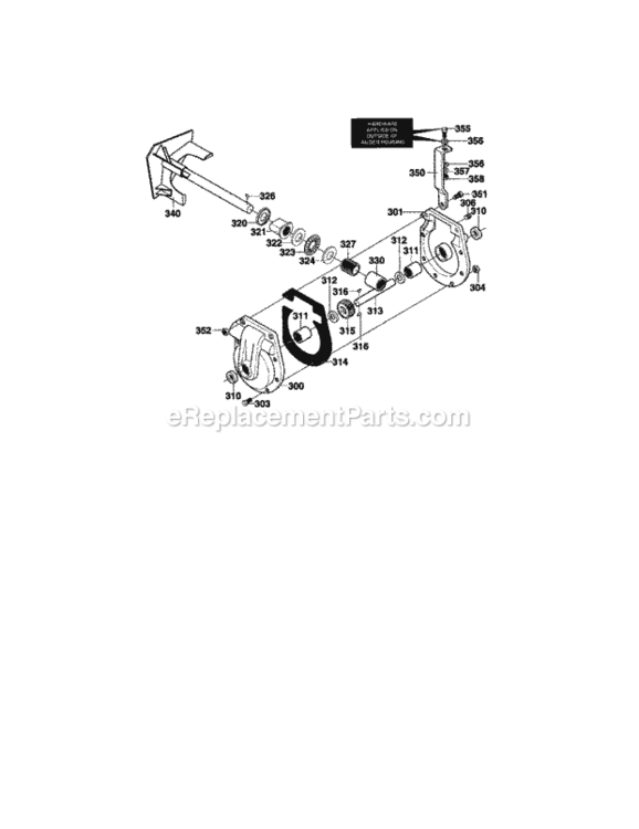 Page D Diagram and Parts List for C950-52930-0  Craftsman Snow Blower