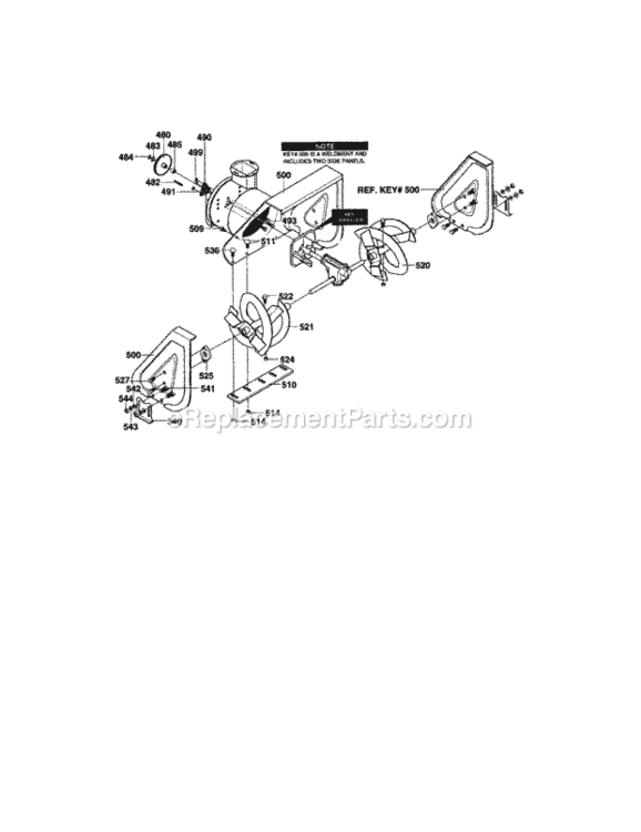 Page E Diagram and Parts List for C950-52930-0  Craftsman Snow Blower