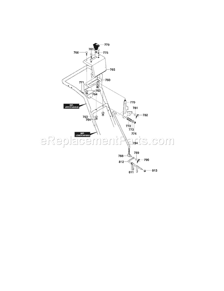 Control Panel Diagram and Parts List for C950529300  Craftsman Snow Blower