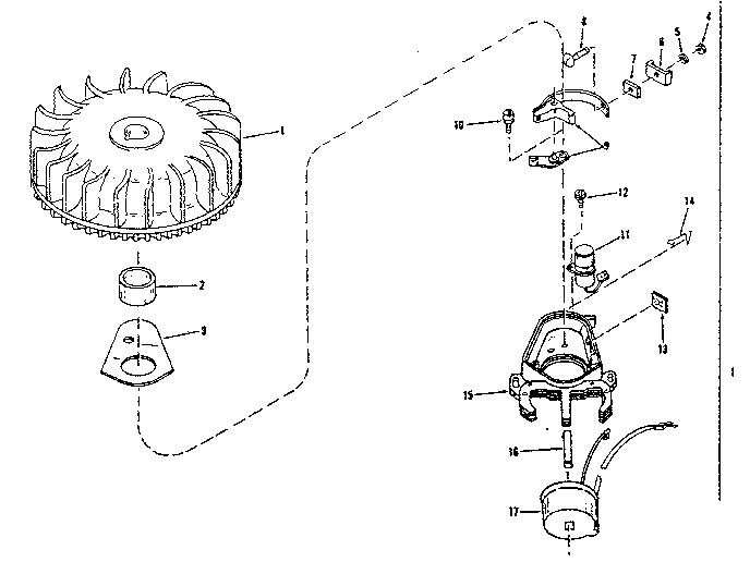 Magneto (wico Fw-2617) Diagram and Parts List for 14312302  Craftsman Engine