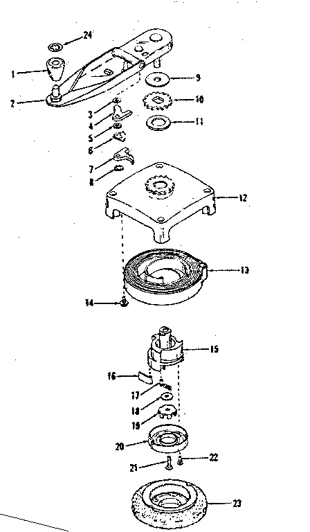 Self Starter No. 29295 Diagram and Parts List for 143102010  Craftsman Engine