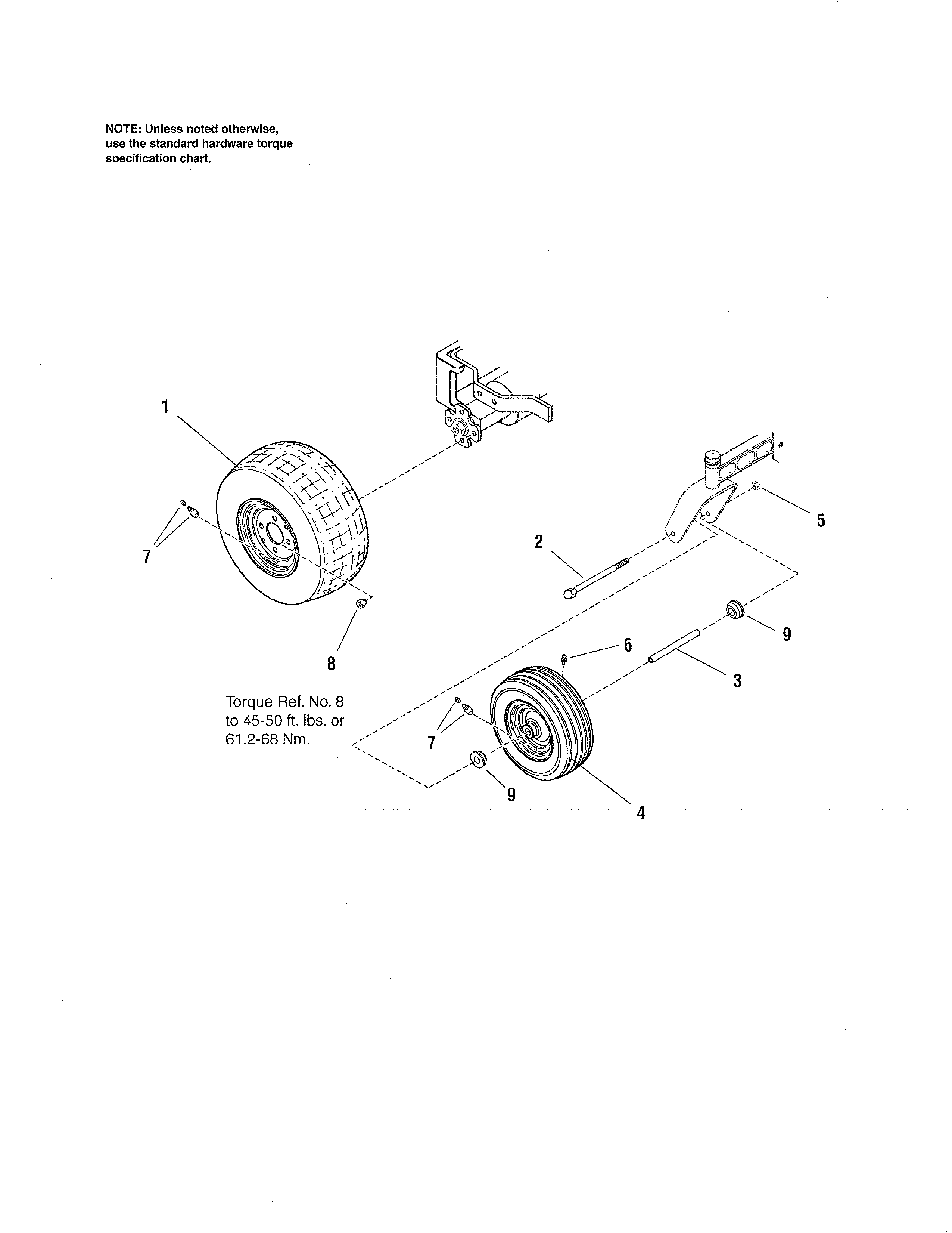 Wheel & Tire Diagram and Parts List for 107289930  Craftsman Engine