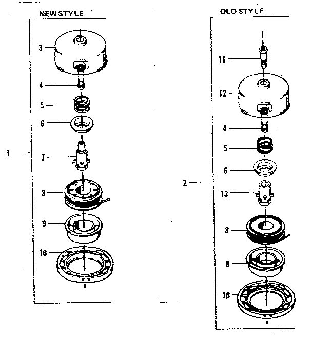 Cutting Head Diagram and Parts List for 234795511  Craftsman Trimmer