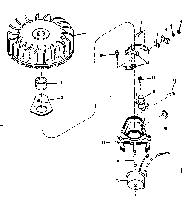 Magneto (wico Fw-2617) Diagram and Parts List for 14350402  Craftsman Engine