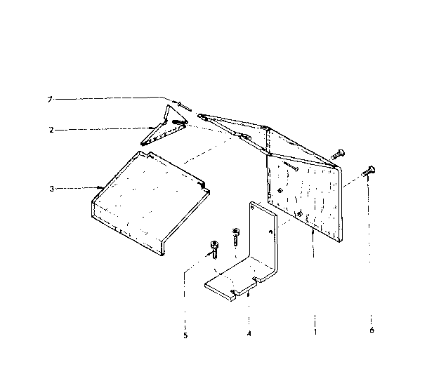 Chip Guard Assembly Diagram and Parts List for 2894  Craftsman Lathe
