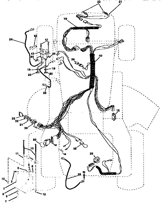 Electrical Diagram and Parts List for 917256661  Craftsman Lawn Tractor