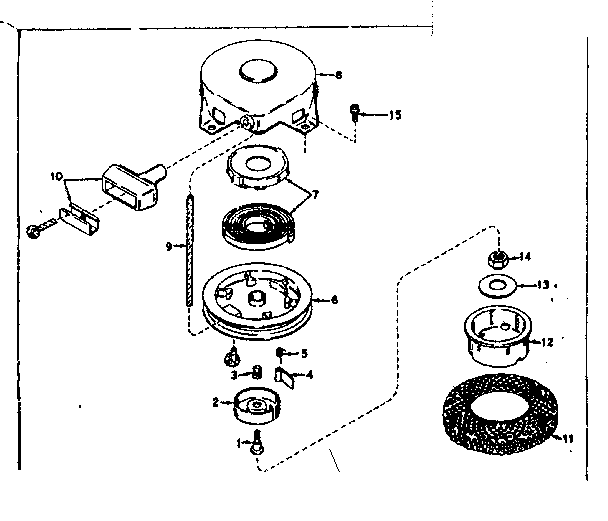 Unit Parts Diagram and Parts List for 1438884A  Craftsman Lawn Mower
