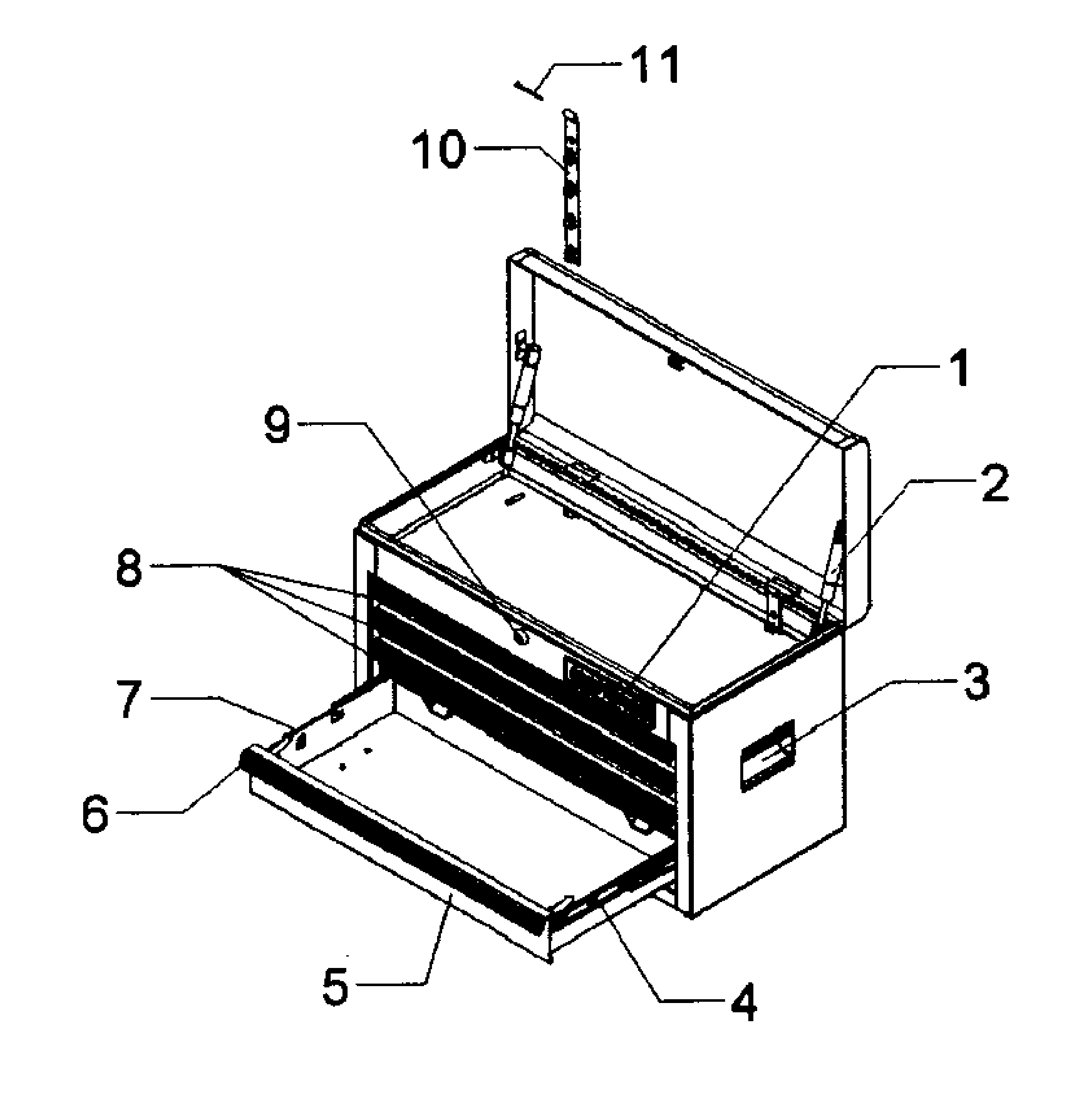 Tool Chest Diagram and Parts List for 70637720  Craftsman Tool Stand & Cart