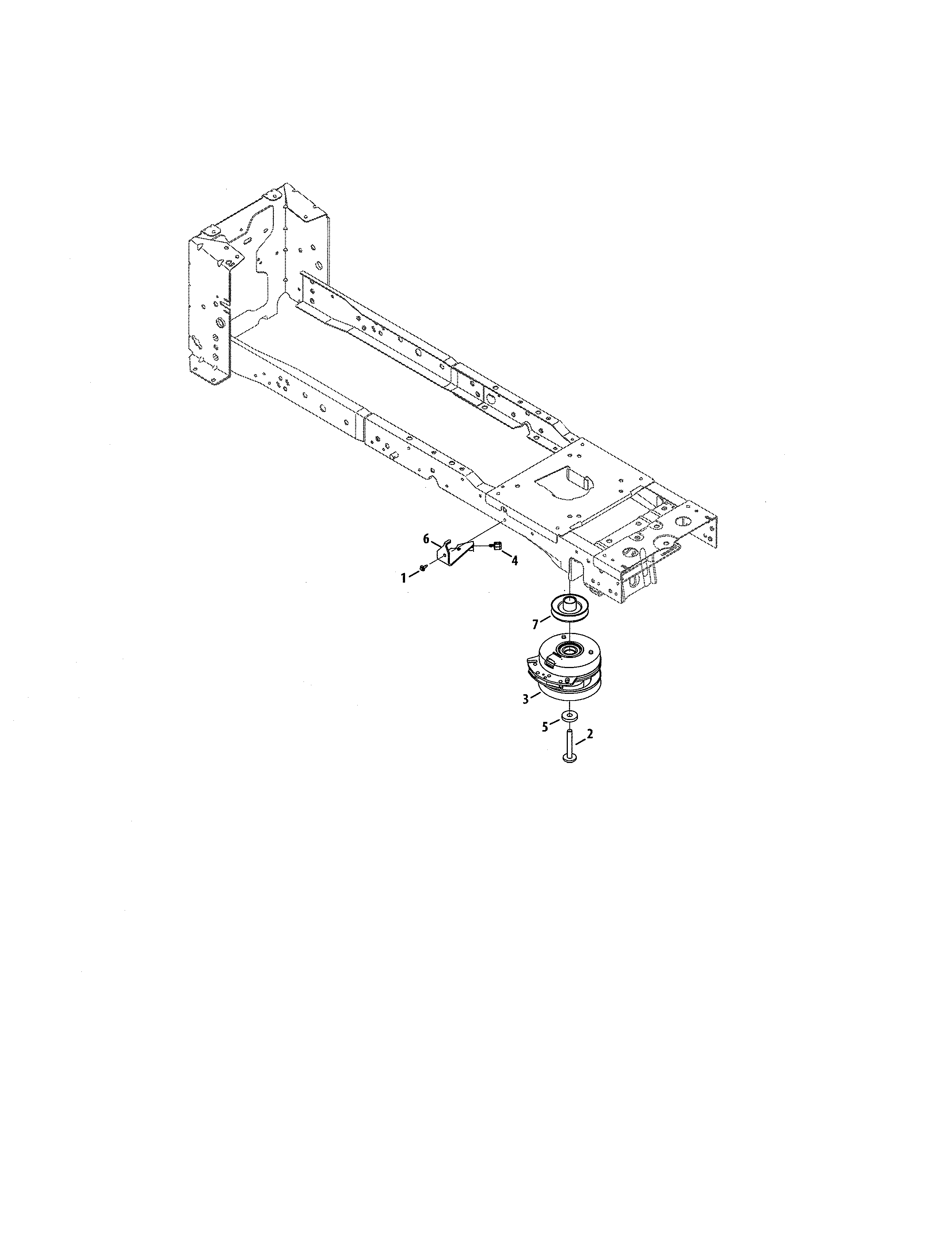 Engine Pulley/electric Pto Clutch Diagram and Parts List for 247204440  Craftsman Lawn Tractor