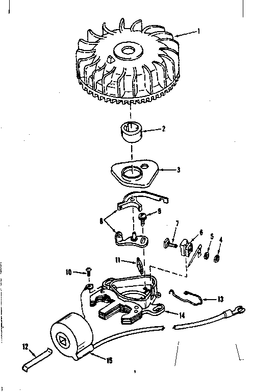 Magneto (tecumseh No. 5000) Diagram and Parts List for 143102161  Craftsman Engine