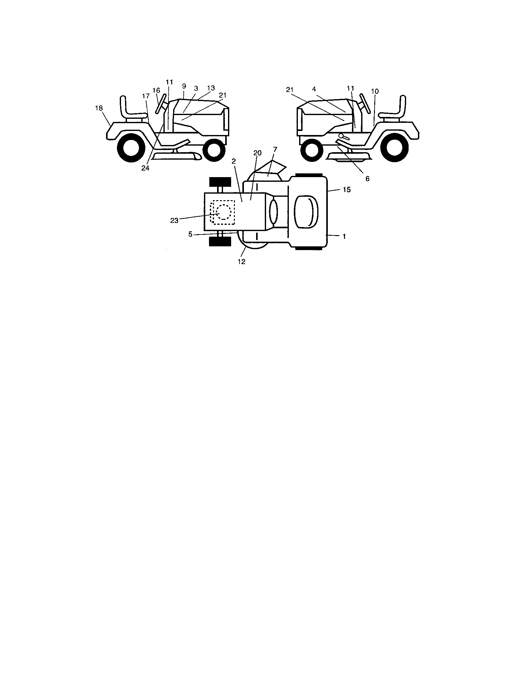 Decals Diagram and Parts List for 917274632  Craftsman Lawn Tractor