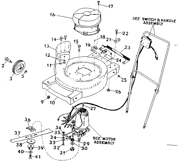 Mower Housing Diagram and Parts List for 31591390  Craftsman Lawn Mower