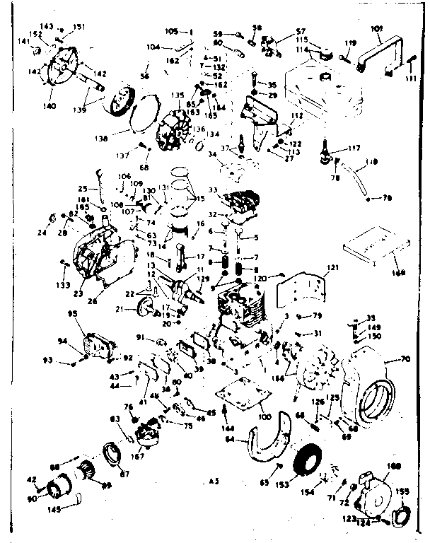 Unit Parts Diagram and Parts List for 143585042  Craftsman Engine