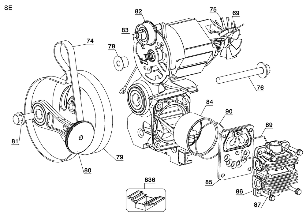 PUMP Diagram and Parts List for 919-16770 1 Craftsman Compressor