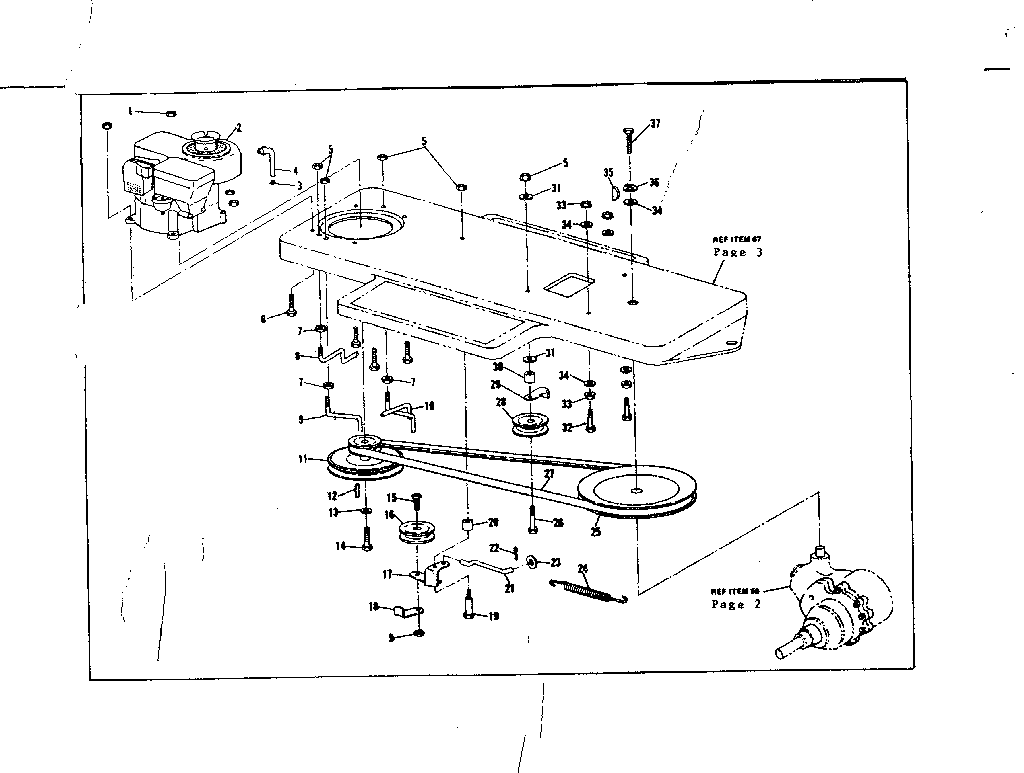 Engine Diagram and Parts List for 53681360  Craftsman Lawn Mower