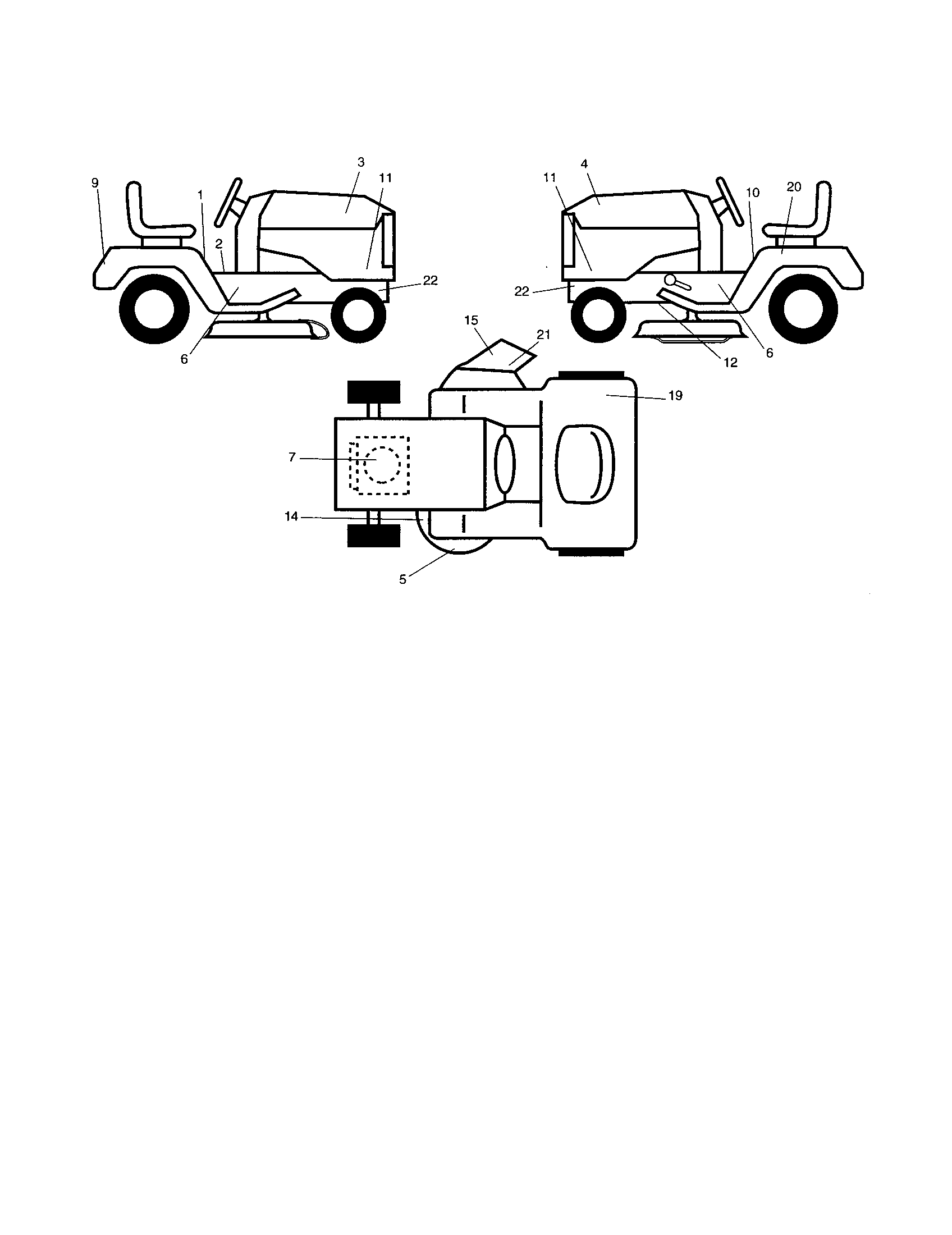 Decals Diagram and Parts List for 917277422  Craftsman Lawn Tractor