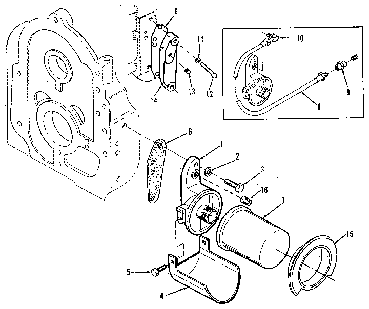 Oil Filter Diagram and Parts List for 73911054C  Craftsman Engine