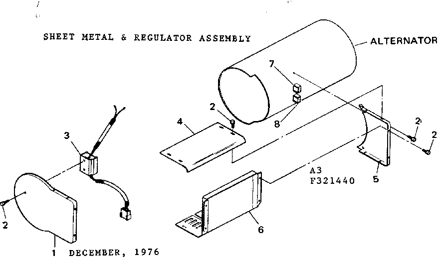 Sheet Metal & Regulator Assembly Diagram and Parts List for 580321450  Craftsman Engine