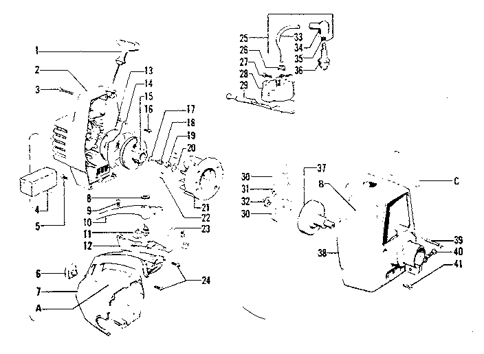 Rope And Handle Starter Diagram and Parts List for 234795511  Craftsman Trimmer
