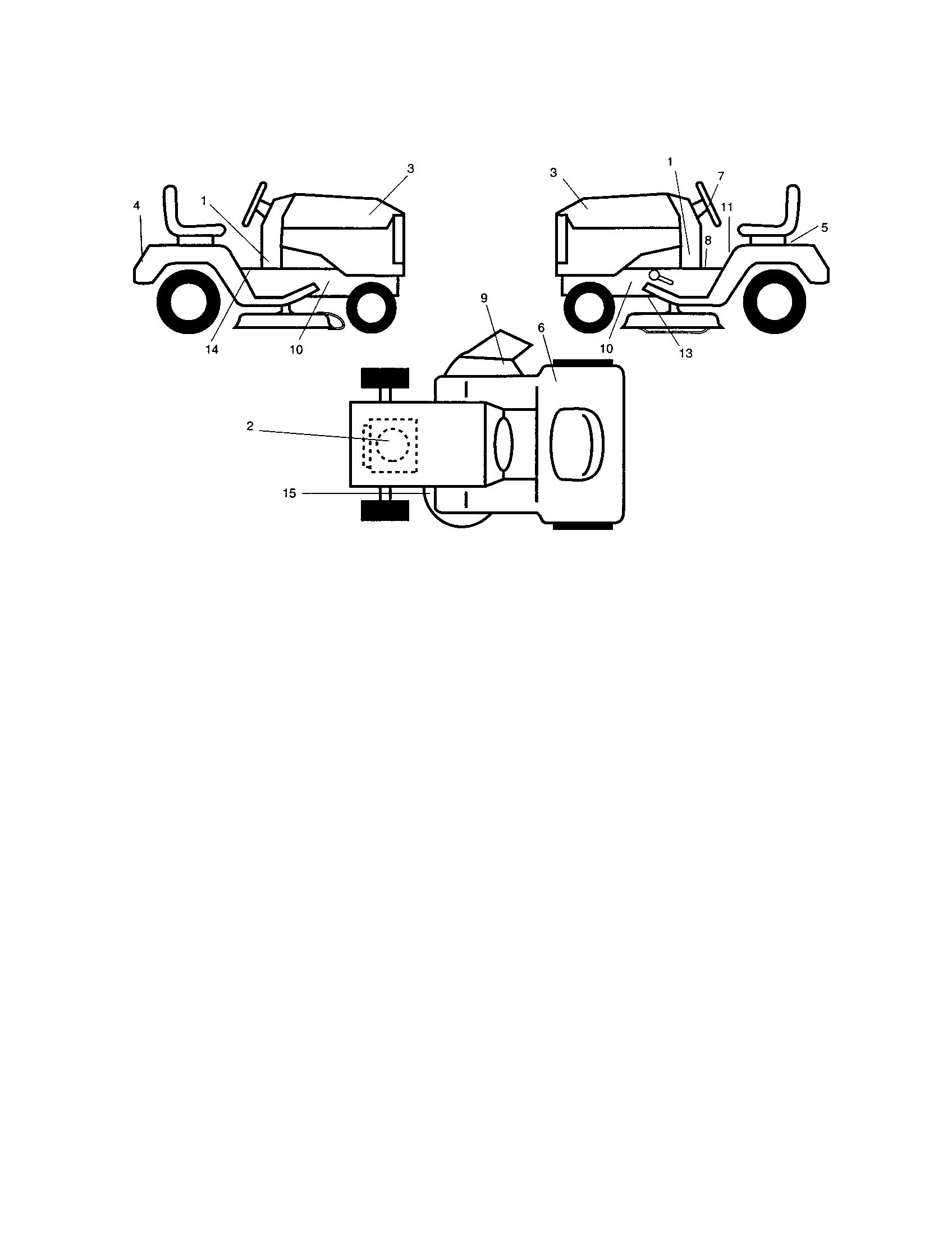 Decals Diagram and Parts List for 917277150  Craftsman Lawn Tractor