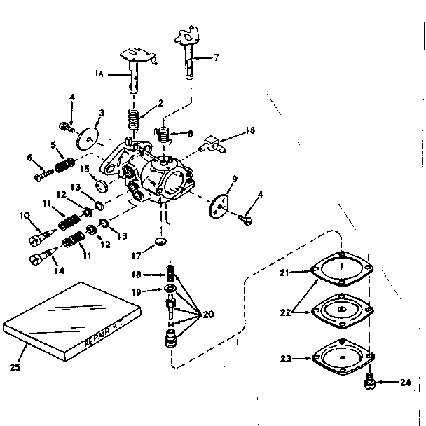 Carburetor No. 630986 Diagram and Parts List for 143163042  Craftsman Engine