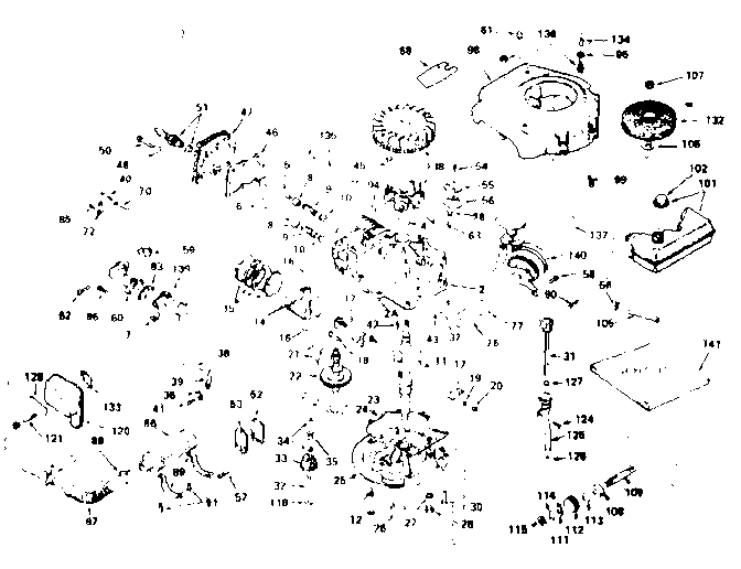 Unit Parts Diagram and Parts List for 143234232  Craftsman Engine