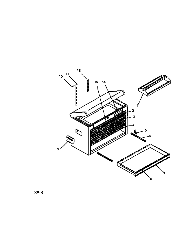 Unit Parts Diagram and Parts List for 706657541  Craftsman Tool Stand & Cart
