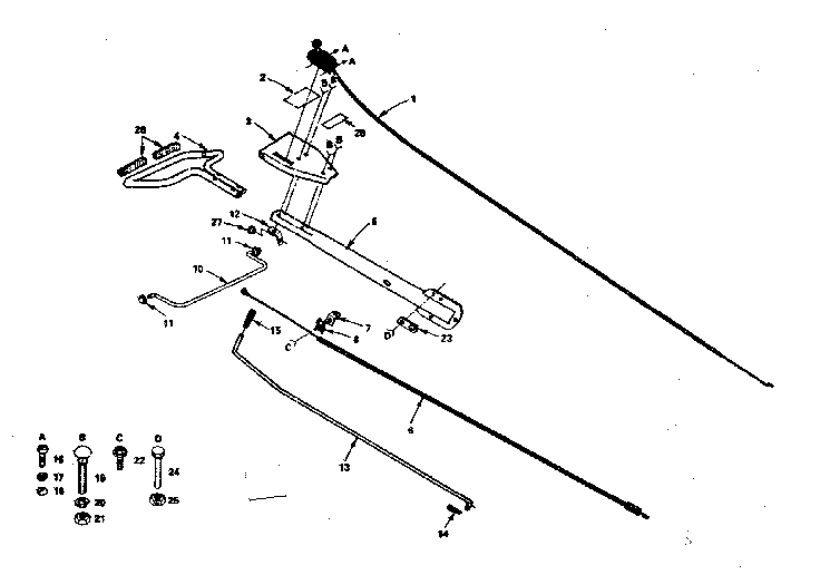 Control Group Diagram and Parts List for 917299760  Craftsman Tiller