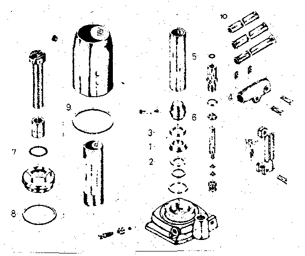 Mechanism Chassis Diagram and Parts List for 214120110  Craftsman Jack
