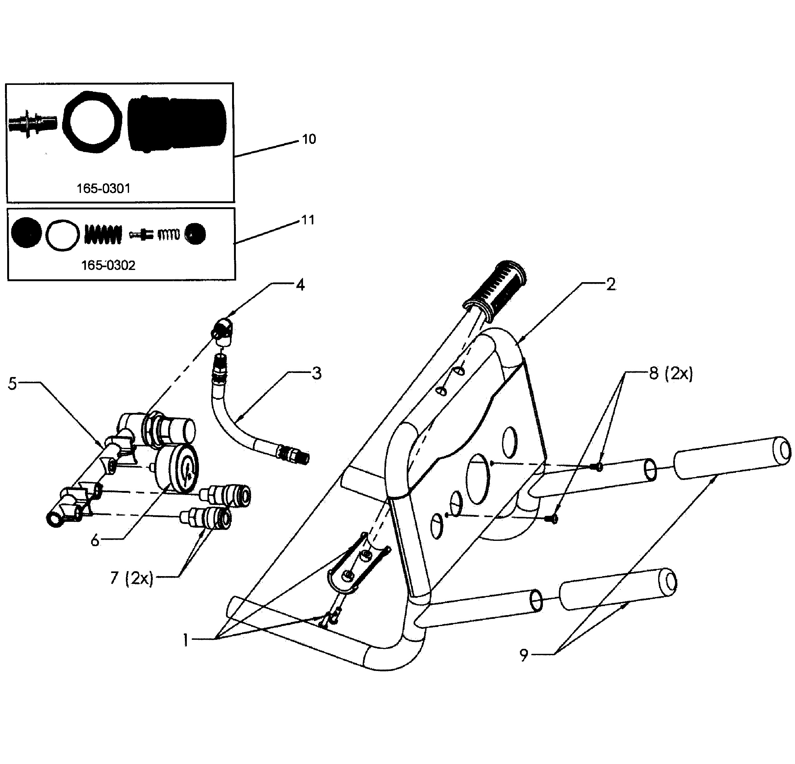 Handle Assy Diagram and Parts List for 92116472-2012  Craftsman Compressor