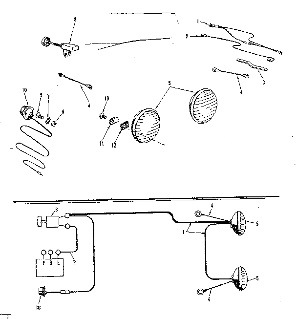 Headlight Assembly Diagram and Parts List for 91725510A  Craftsman Lawn Tractor