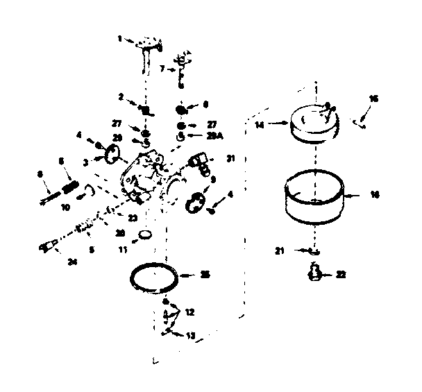 Carburetor No. 632422 Diagram and Parts List for 143386062  Craftsman Engine