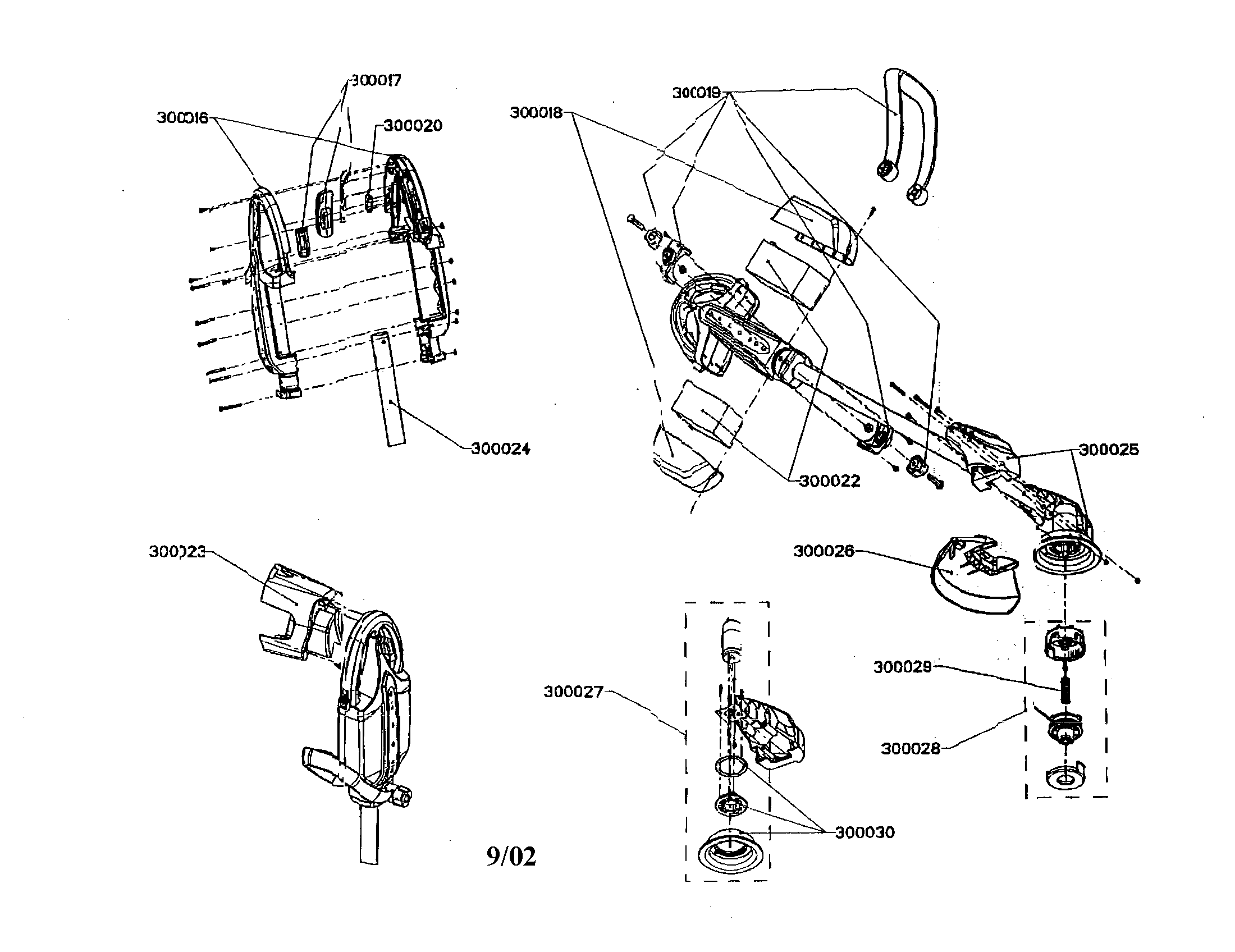 Trimmer Diagram and Parts List for 74805  Craftsman Trimmer
