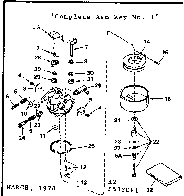 Replacement Parts Diagram and Parts List for 143287022  Craftsman Engine