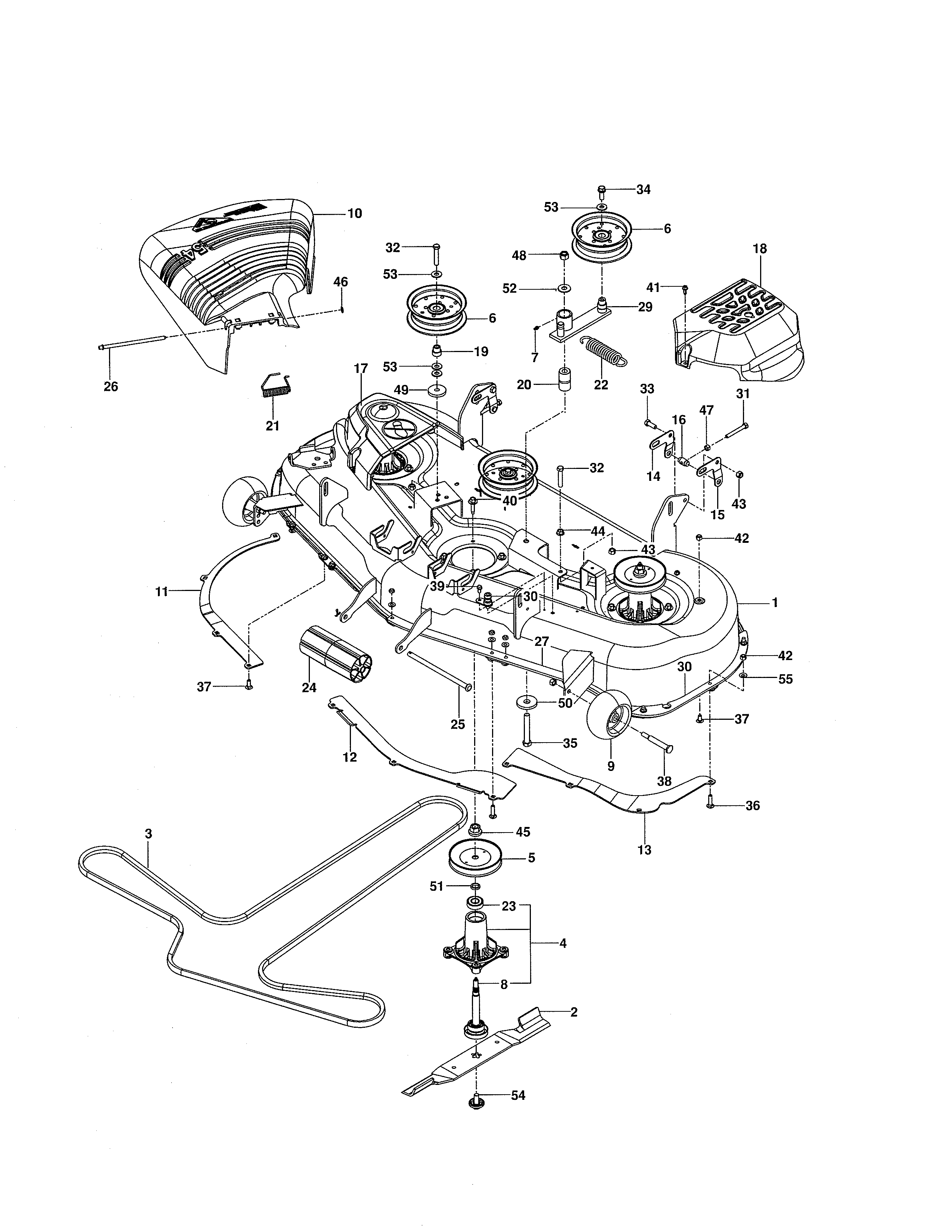 Mower Deck/cutting Deck Diagram and Parts List for 917204170  Craftsman Engine