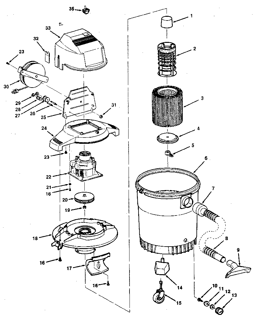 Unit Diagram and Parts List for 113179240  Craftsman Filters & Accessories