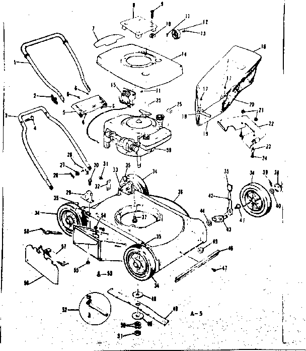 Unit Parts Diagram and Parts List for 13191464  Craftsman Lawn Mower